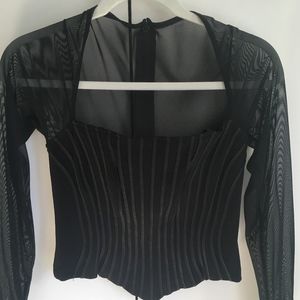 Black corset dress blouse